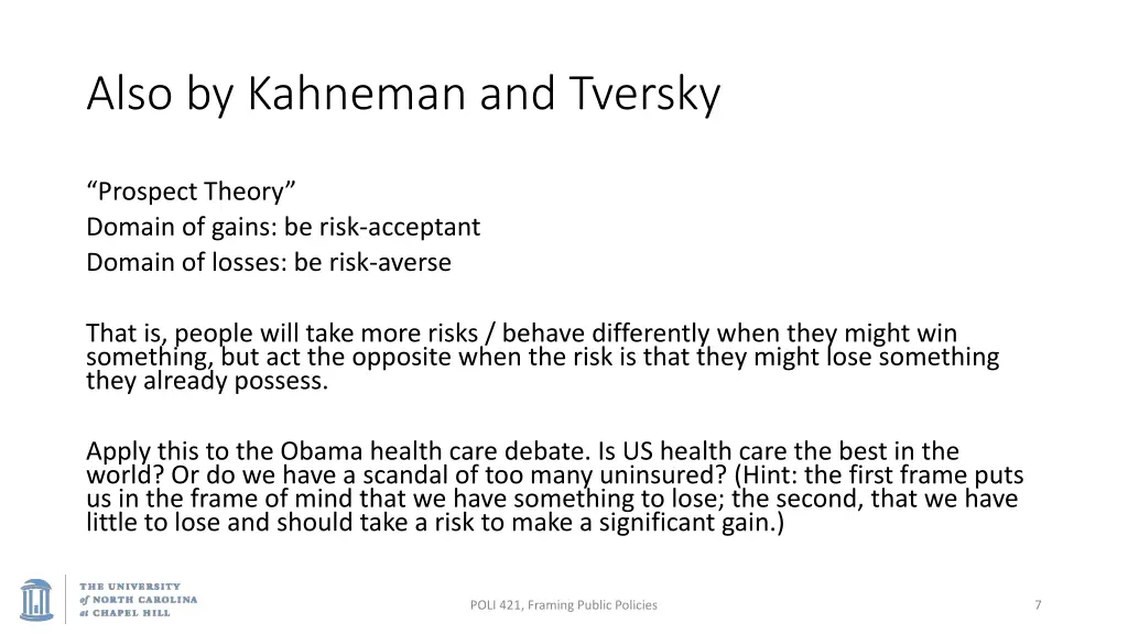 also by kahneman and tversky