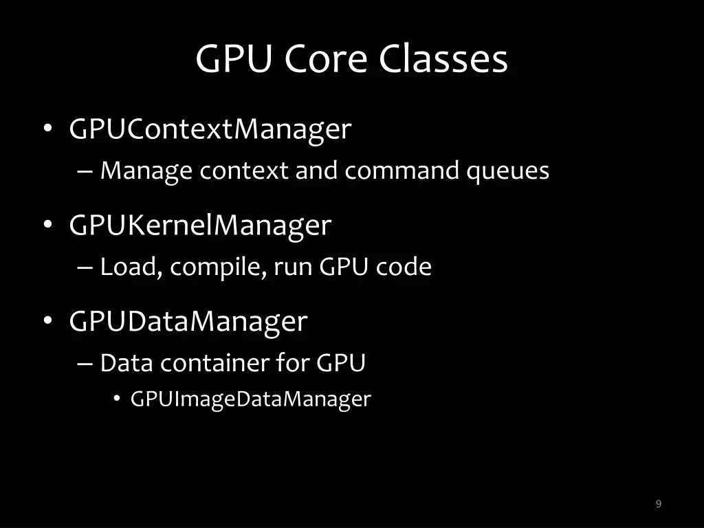 gpu core classes