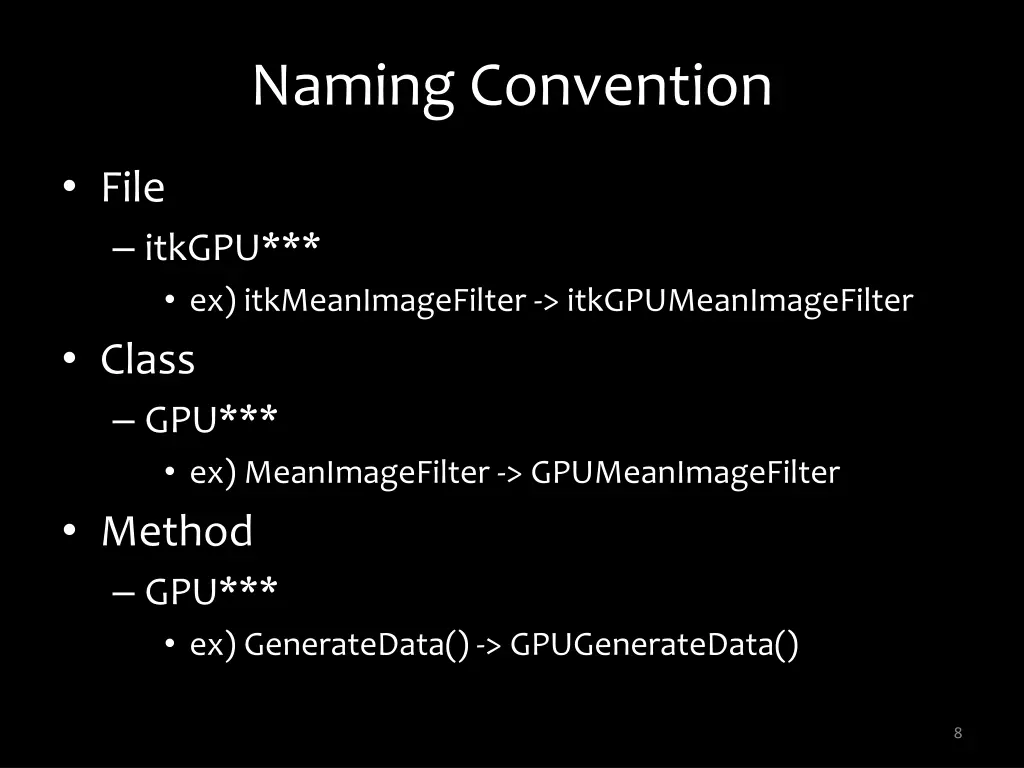 naming convention