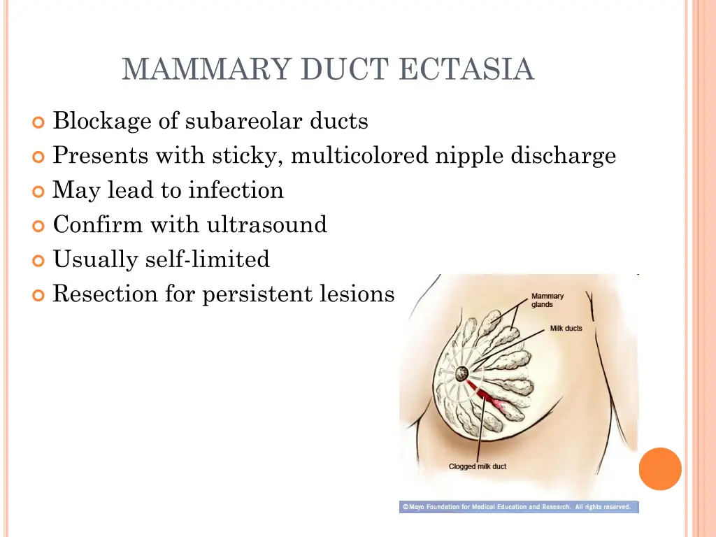 mammary duct ectasia