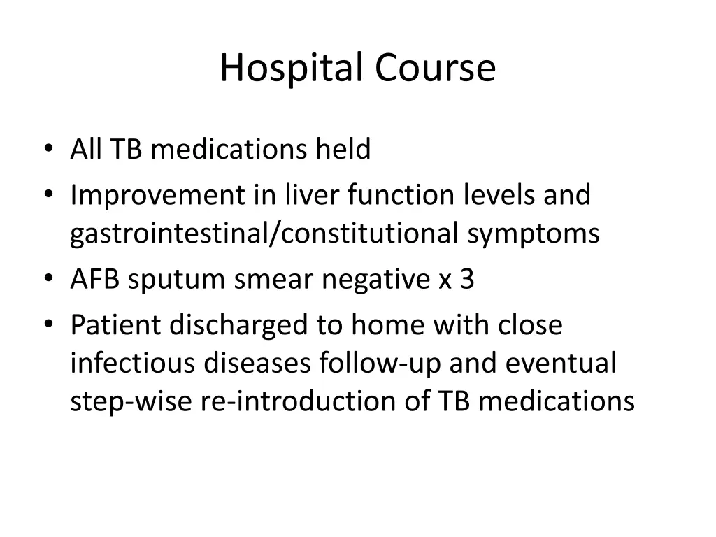 hospital course 1