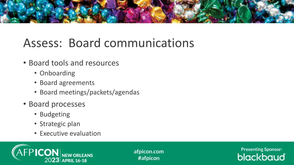 assess board communications