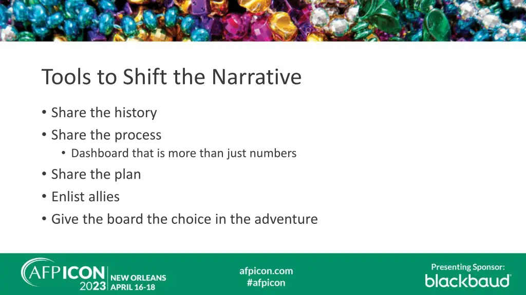 tools to shift the narrative