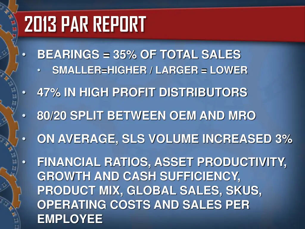 2013 par report