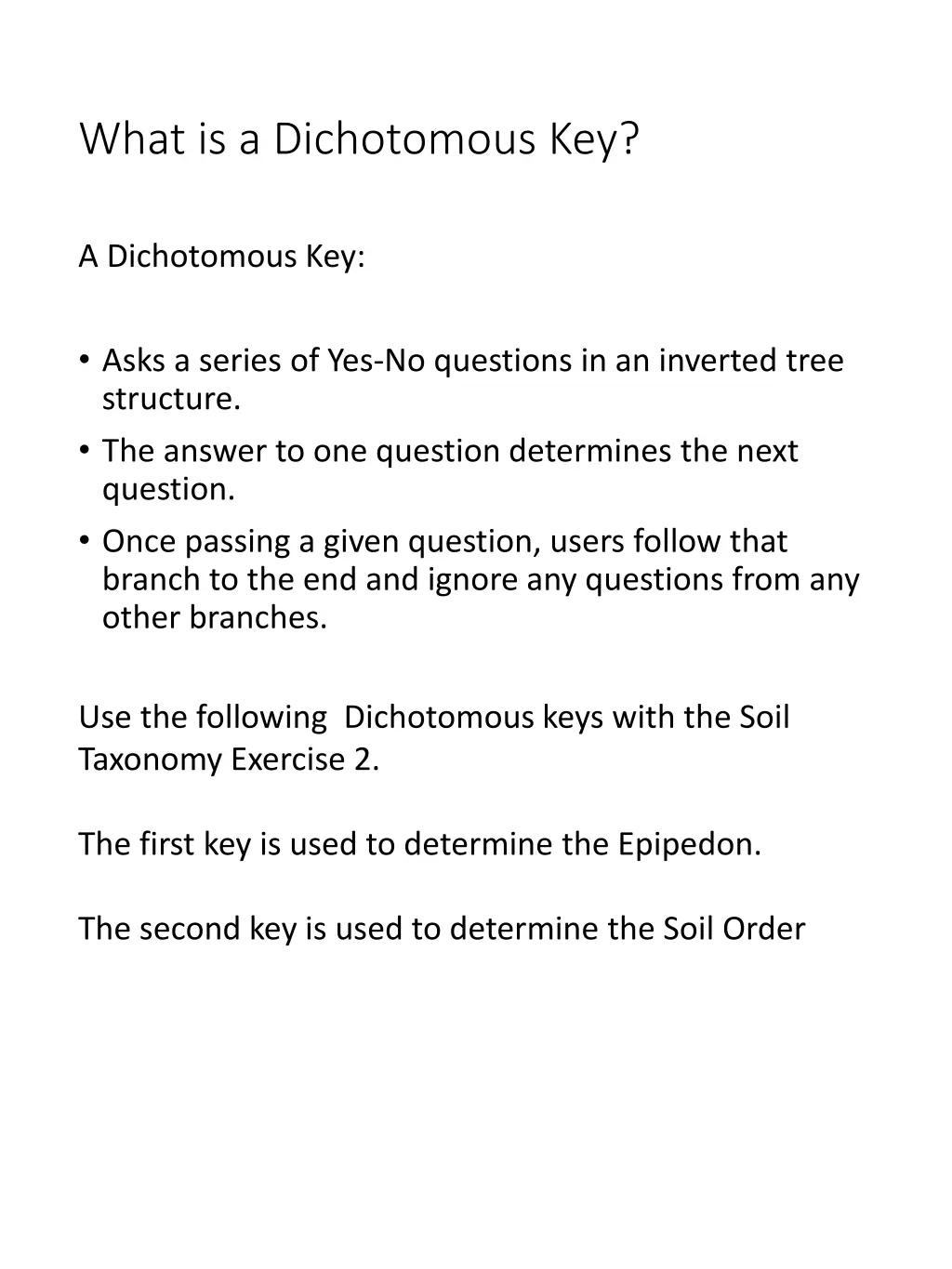 what is a dichotomous key