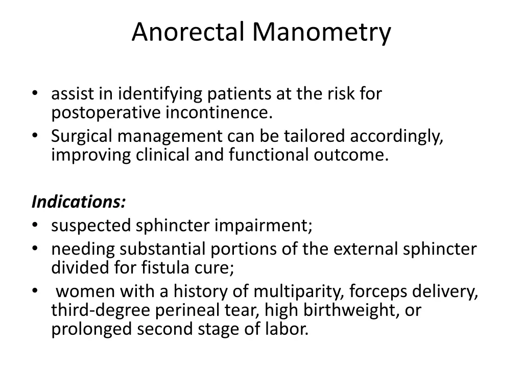 anorectal manometry