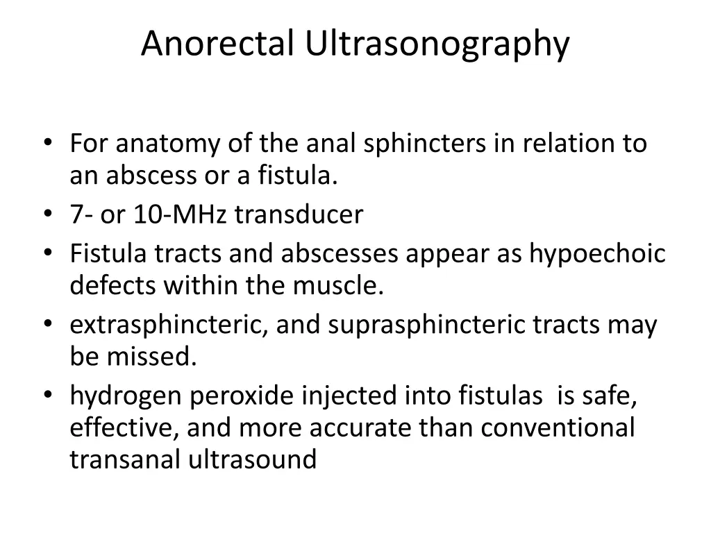 anorectal ultrasonography