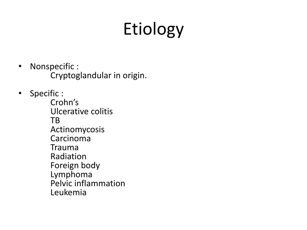 etiology