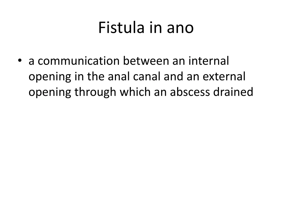 fistula in ano