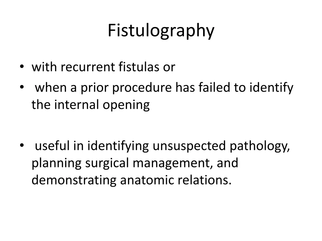 fistulography