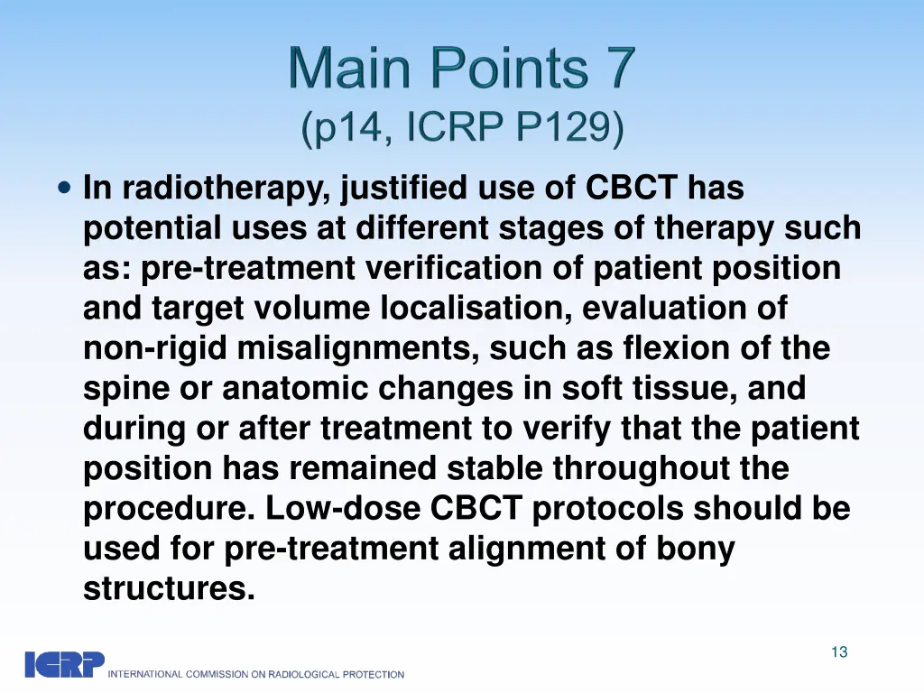 in radiotherapy justified use of cbct