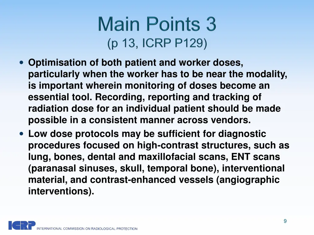 optimisation of both patient and worker doses