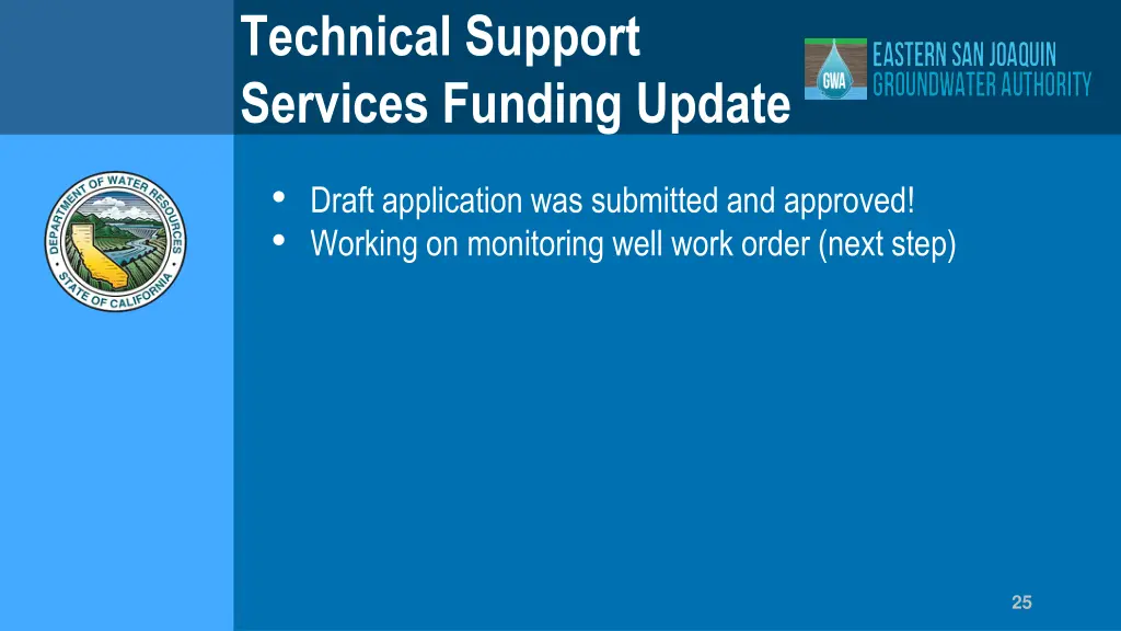 technical support services funding update