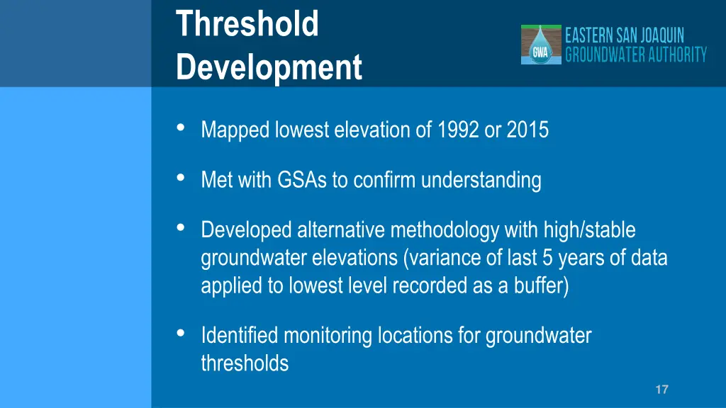 threshold development