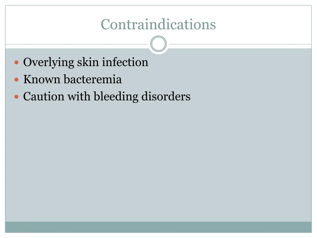 contraindications