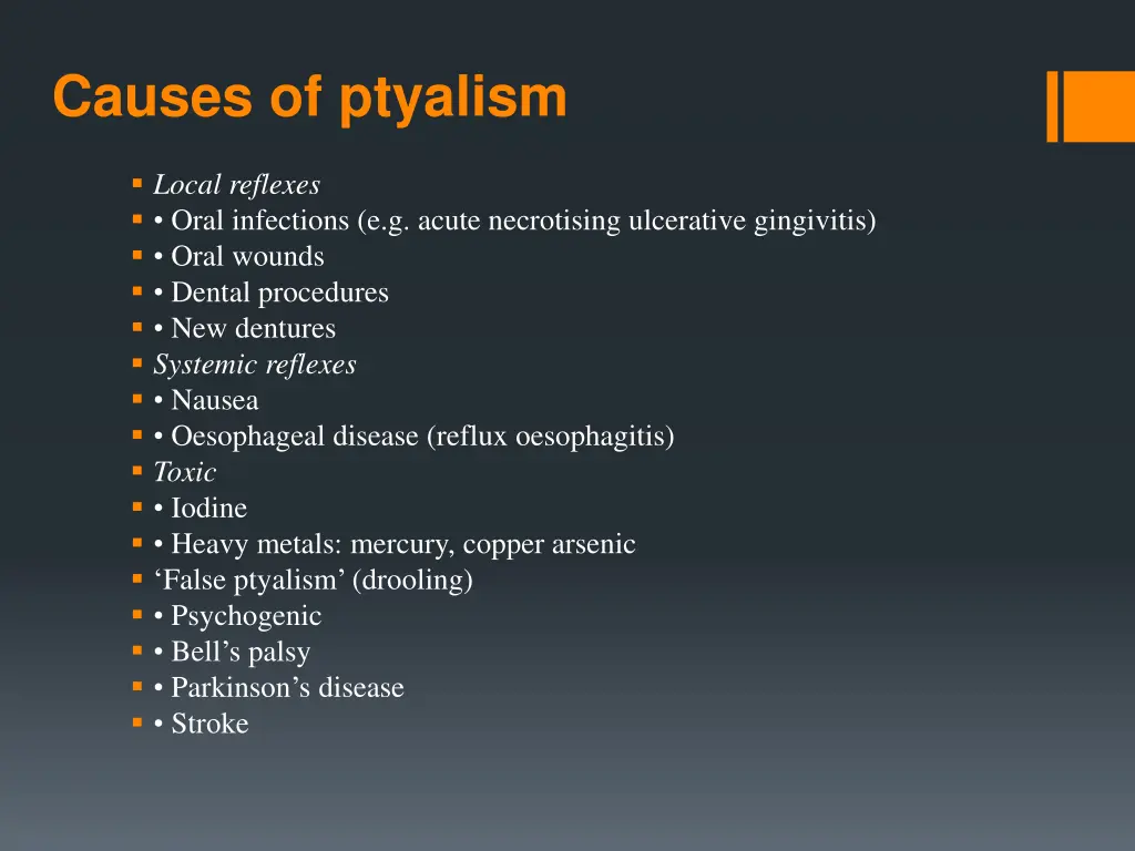 causes of ptyalism