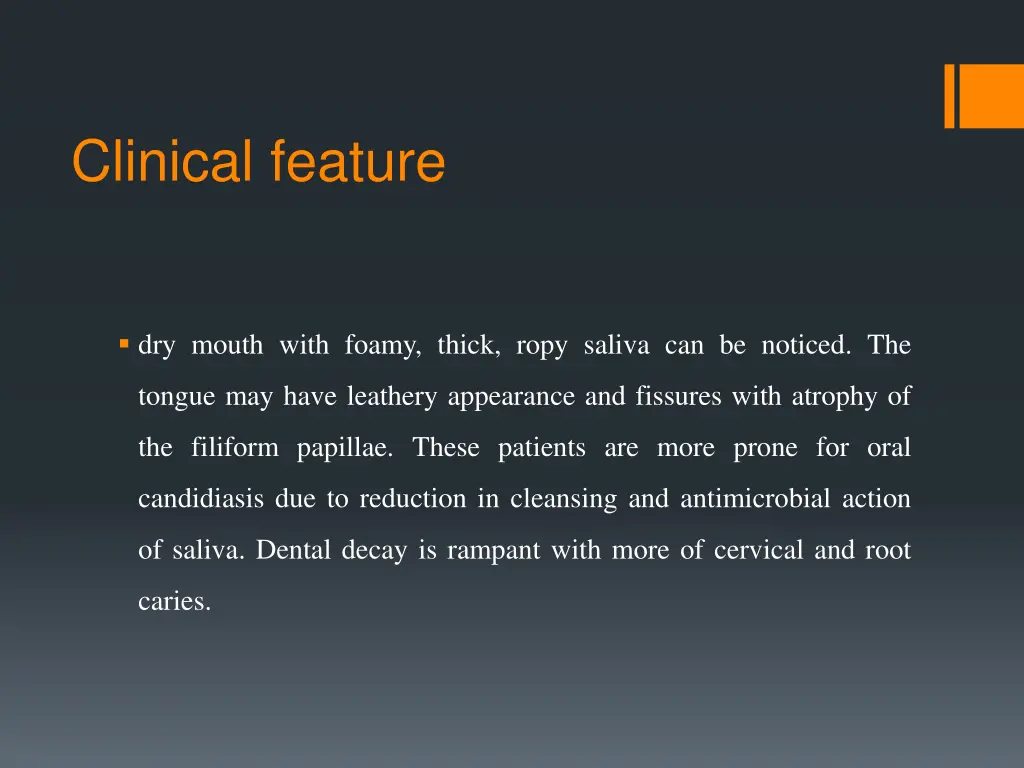 clinical feature