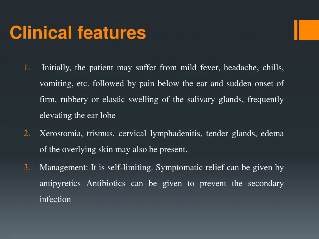 clinical features 1