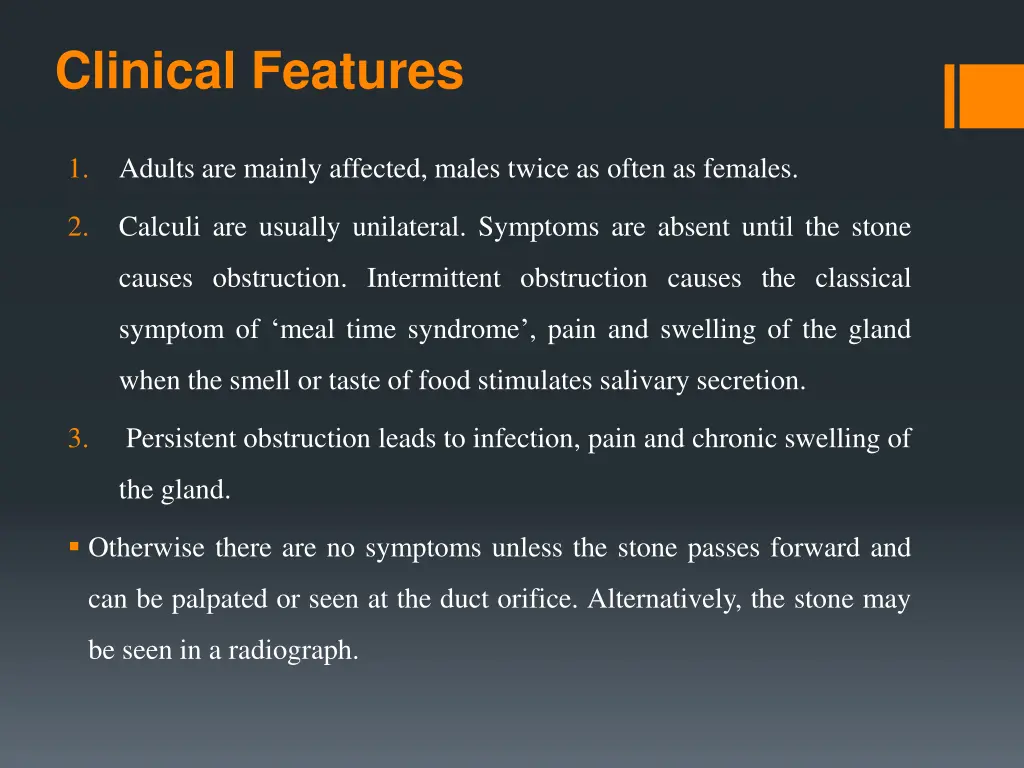 clinical features