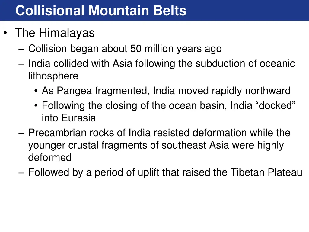 collisional mountain belts 3