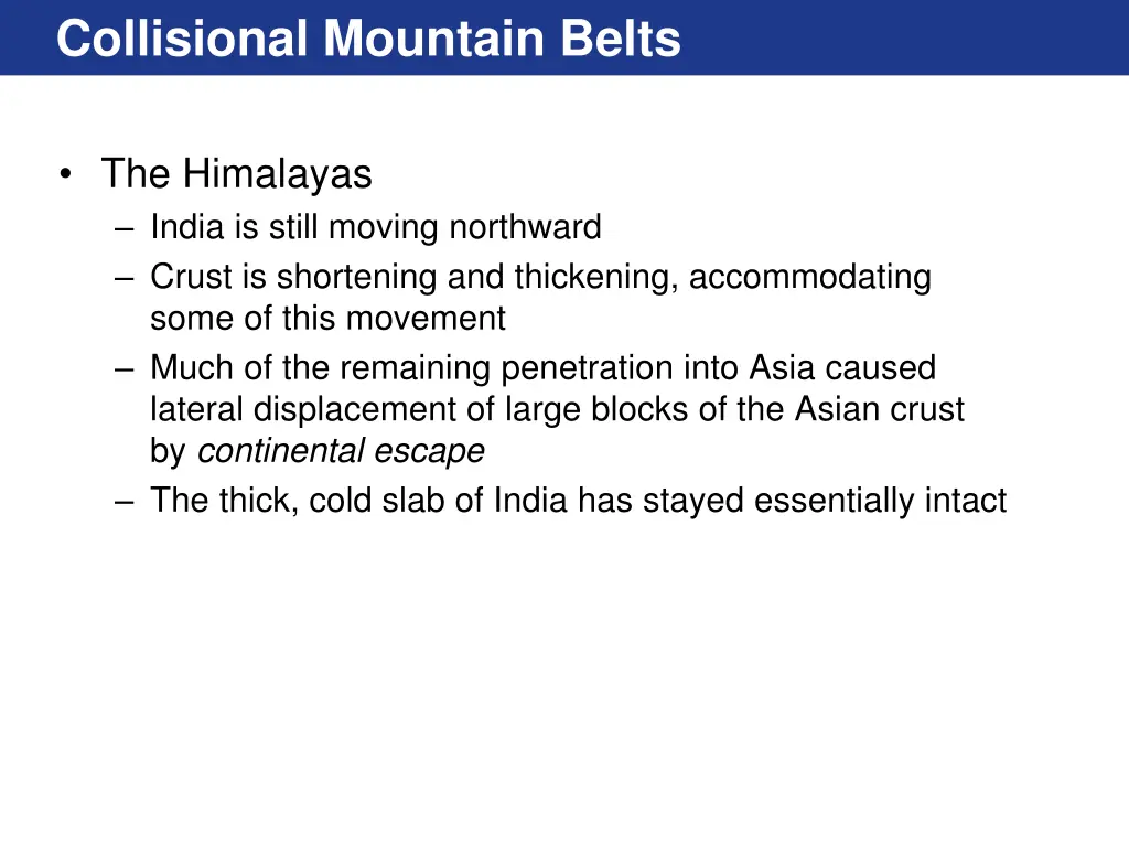 collisional mountain belts 4