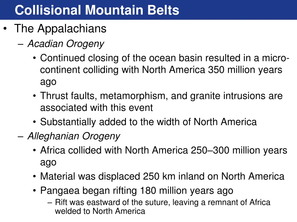 collisional mountain belts 6