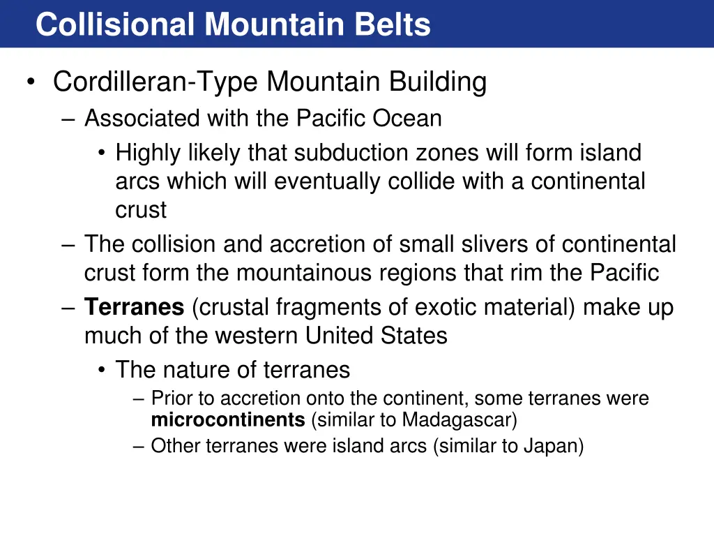 collisional mountain belts