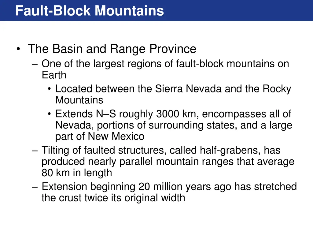 fault block mountains 1