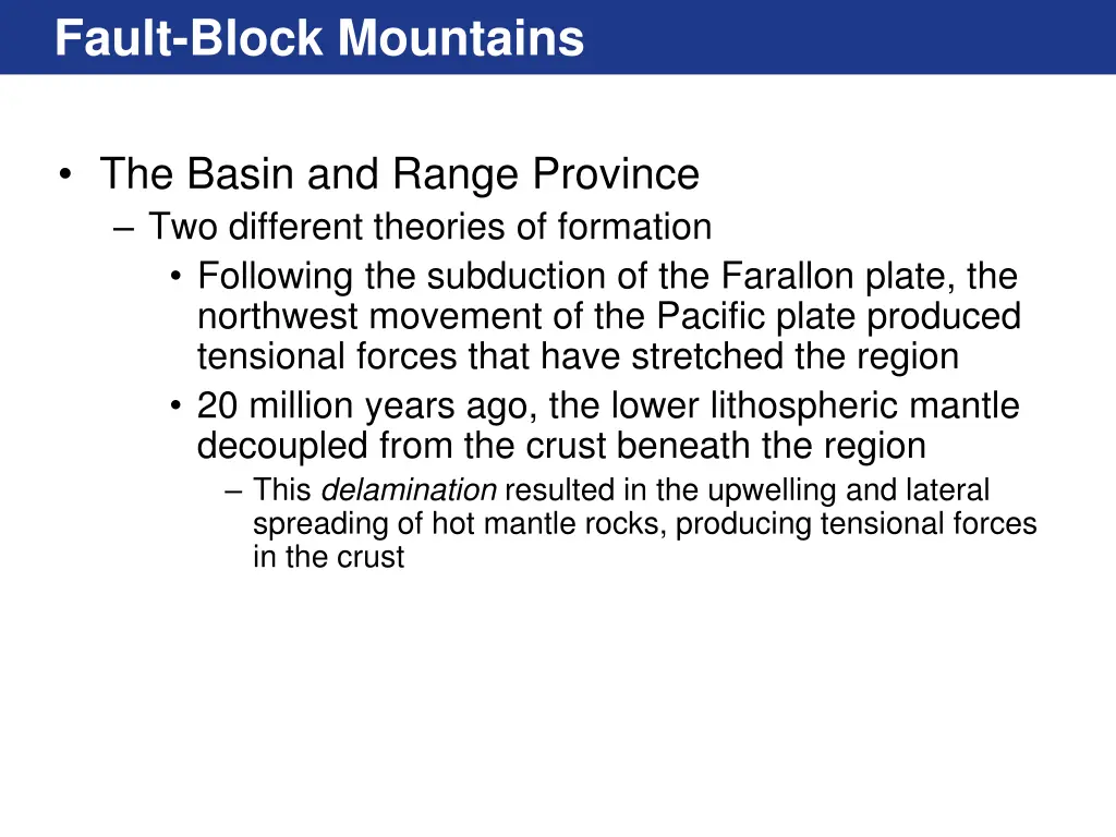 fault block mountains 2