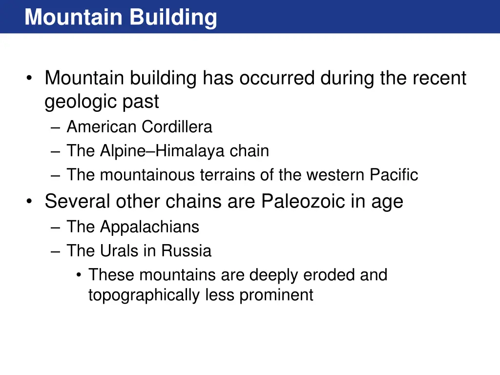 mountain building