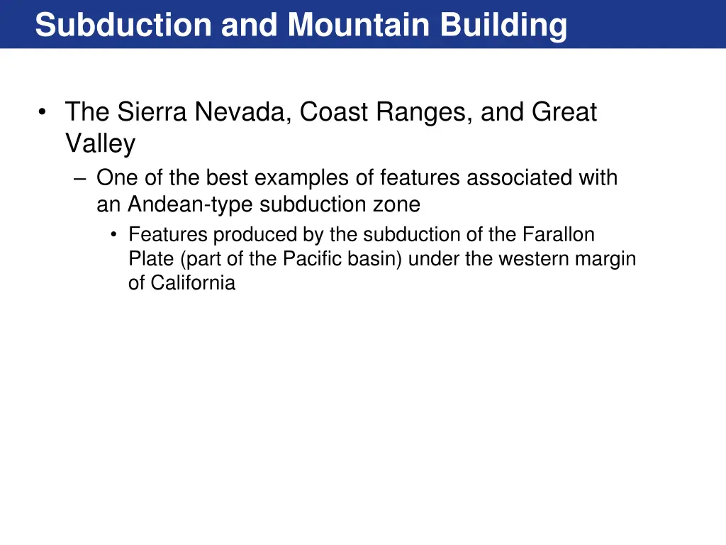 subduction and mountain building 6