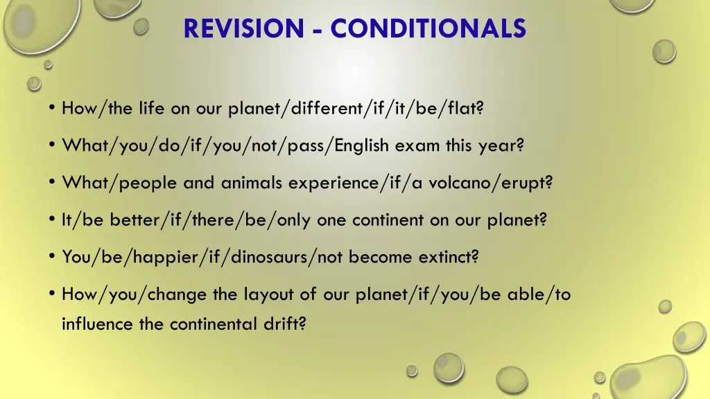 revision conditionals