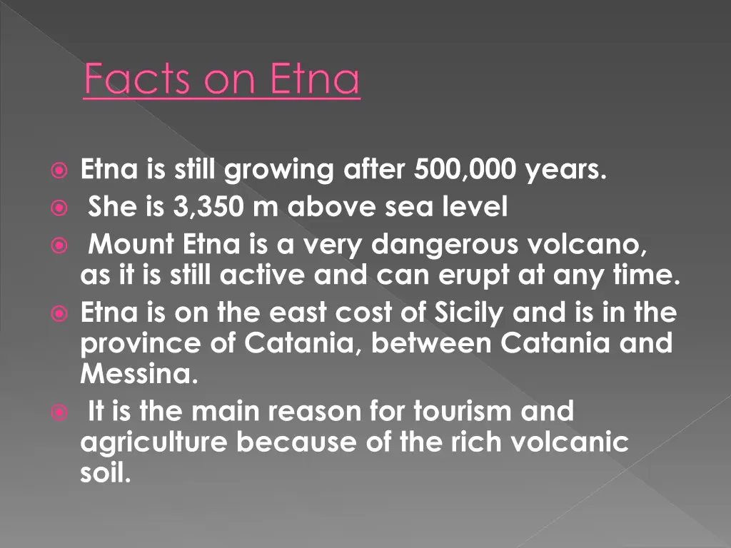 facts on etna