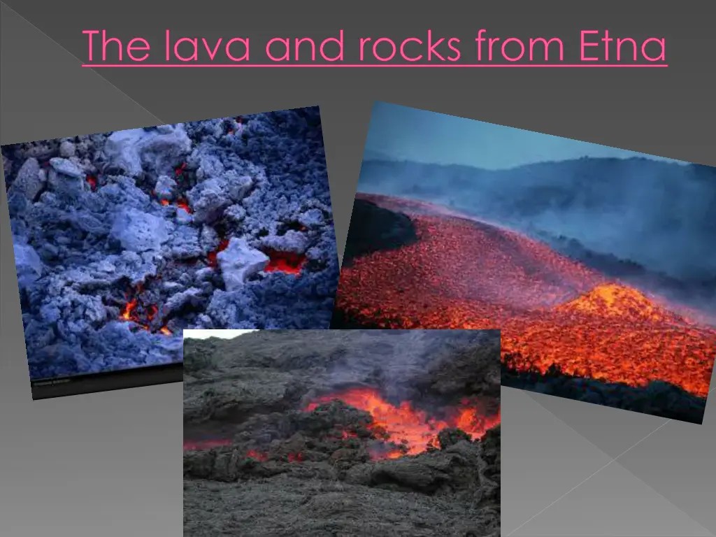 the lava and rocks from etna