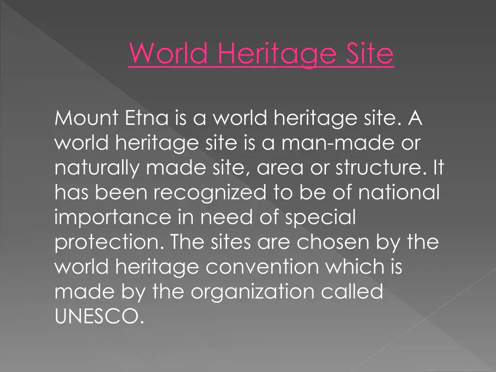 world heritage site