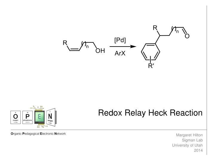 redox relay heck reaction