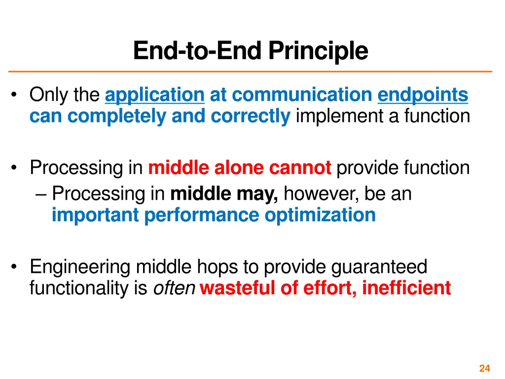 end to end principle