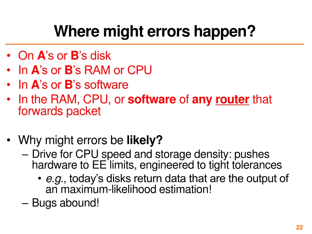 where might errors happen