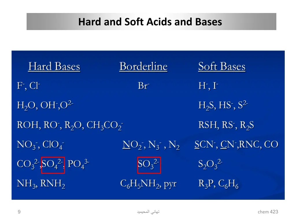 hard and soft acids and bases 8