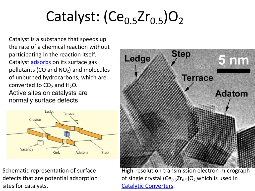 catalyst ce 0 5 zr 0 5 o 2