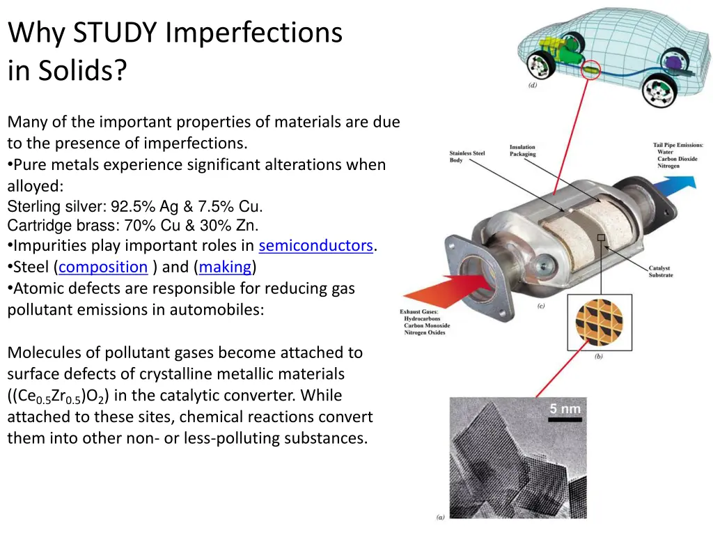 why study imperfections in solids