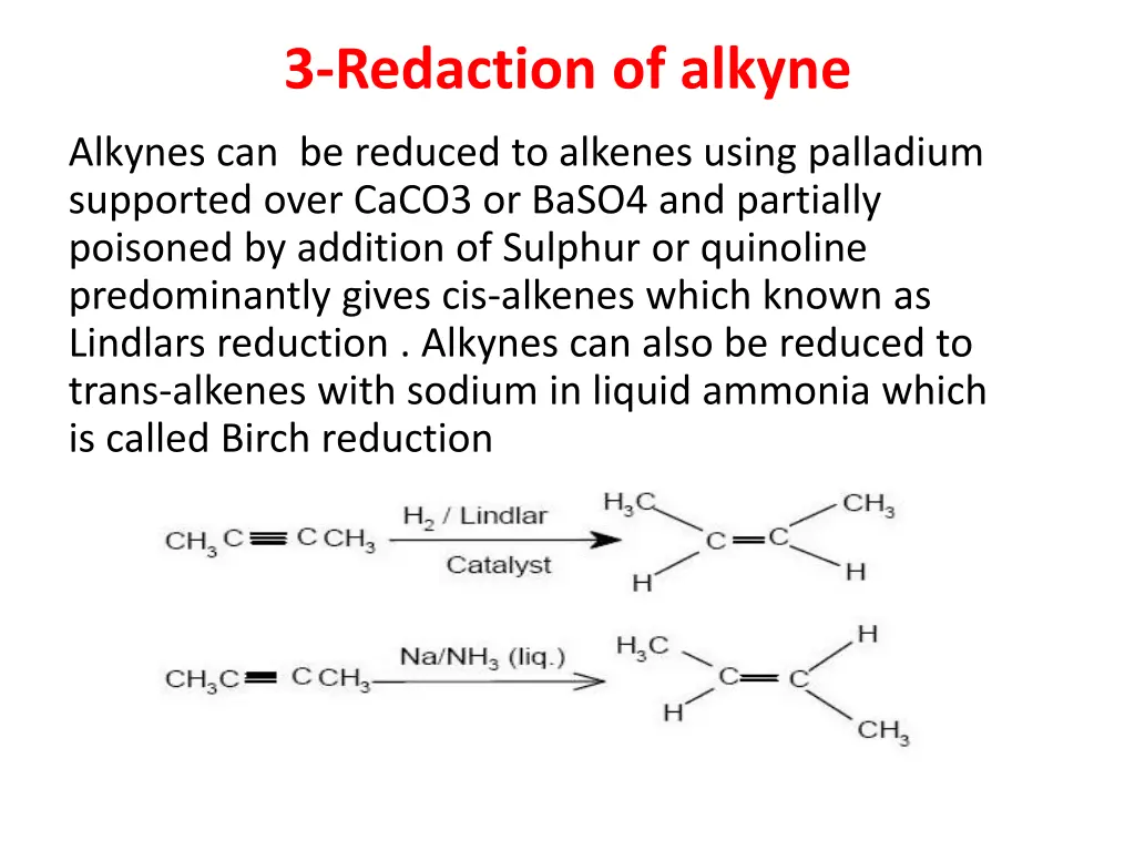 3 redaction of alkyne