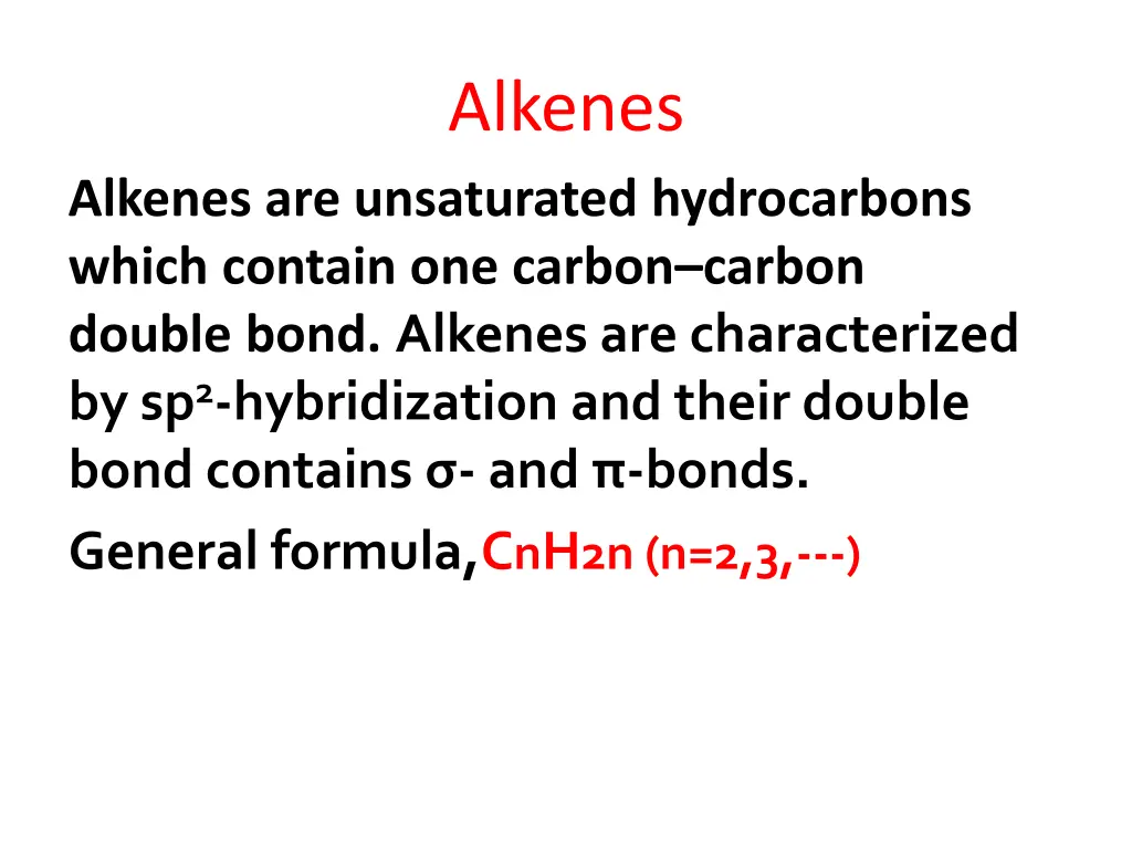 alkenes