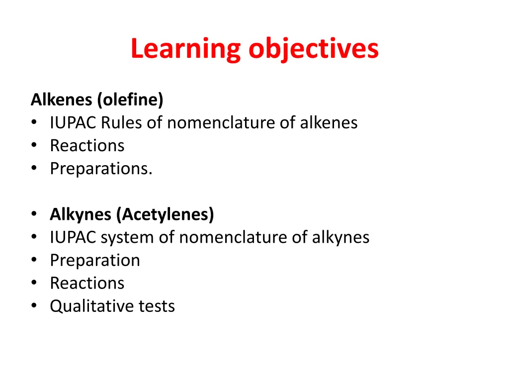 learning objectives