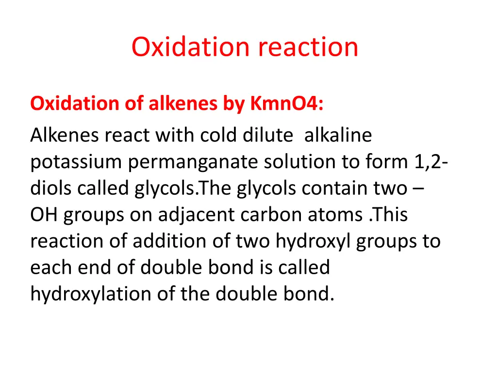 oxidation reaction