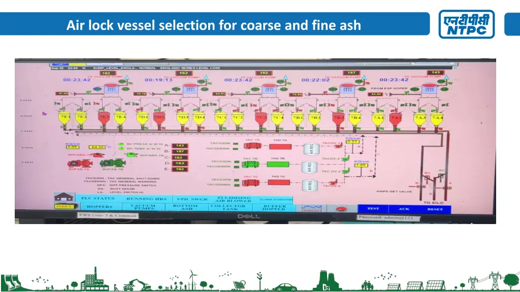 air lock vessel selection for coarse and fine ash