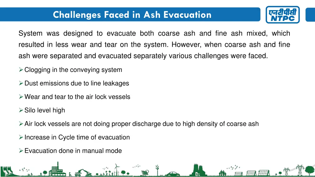 challenges faced in ash evacuation