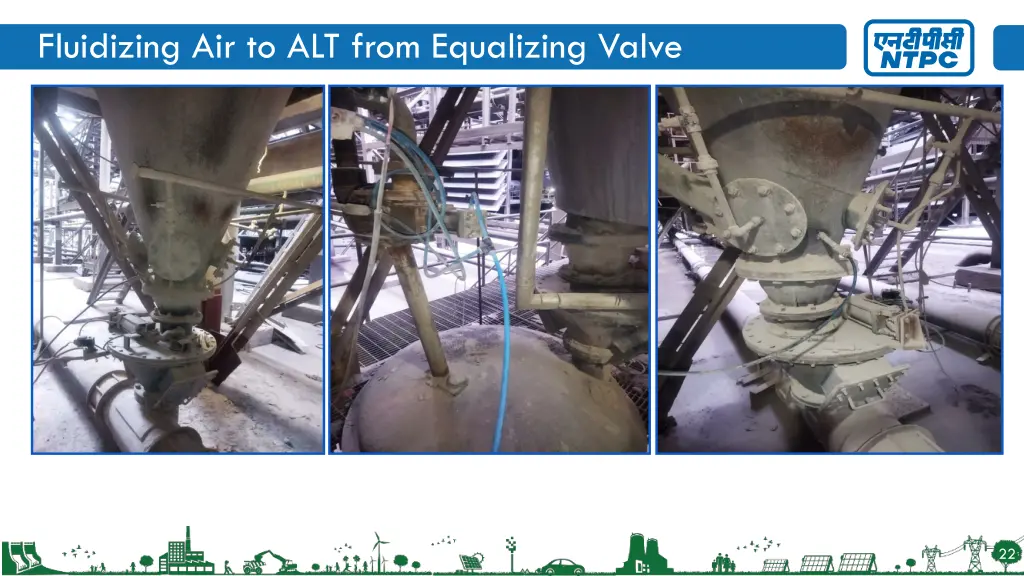 fluidizing air to alt from equalizing valve