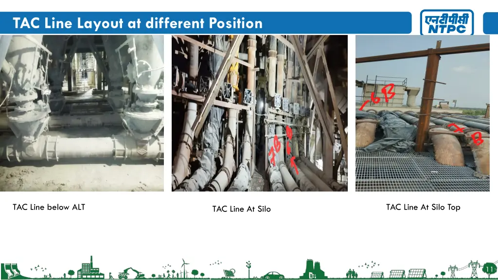 tac line layout at different position