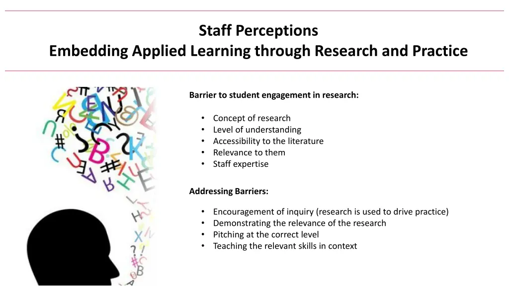 staff perceptions